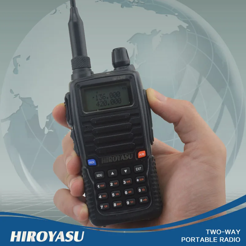 HIROYASU черный цвет Φ 136-174 МГц &amp IM-UV2 два диапазона 5 Вт/3 Вт 128CH FM 65-108 портативный