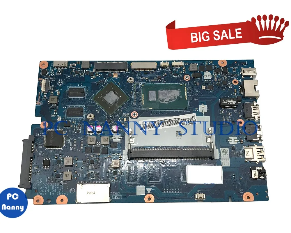 PC Няня для Lenovo Ideapad 100 15IBY 15IBD Материнская плата ноутбука CG410/CG510 NM A681 SR23Y i5 5200U DDR3L