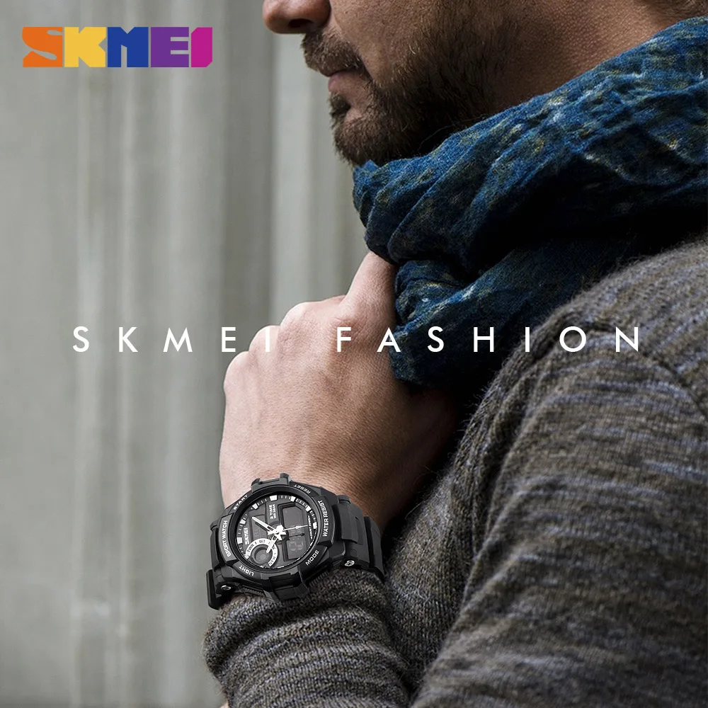 SKMEI для мужчин электронные модные циферблат Элитный бренд часы Открытый Цифровой