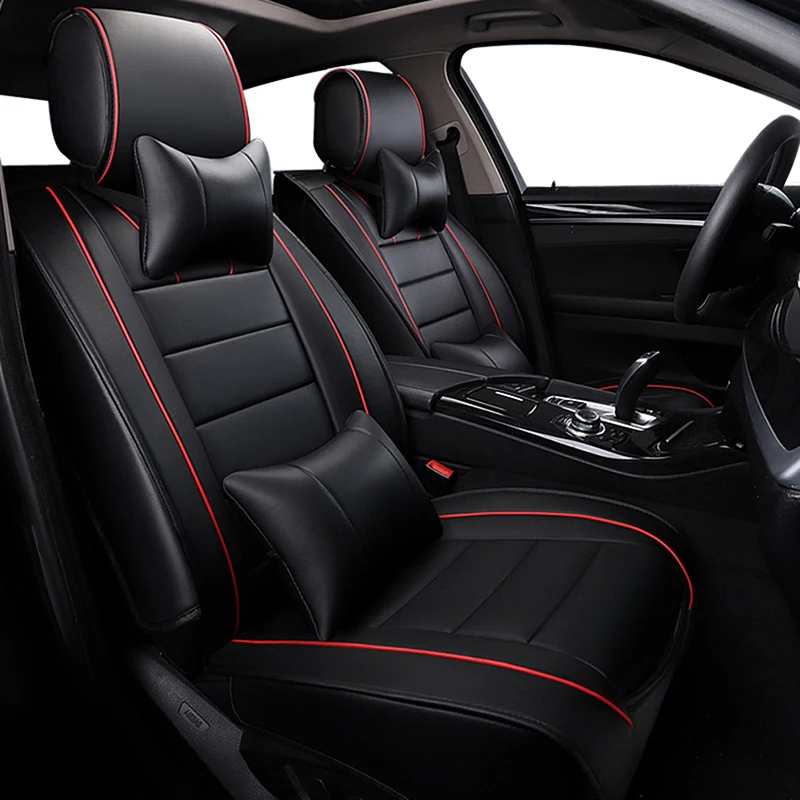 WLMWL Universal Leather Car seat cover for Volkswagen all models polo golf tiguan Passat jetta VW Phaeton touareg CC | Автомобили и