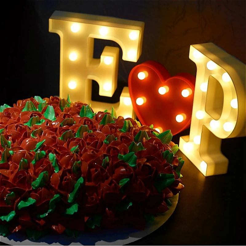 DIY буквенный знак сердце освещение LED винтажные пластиковые светодиодные фонари