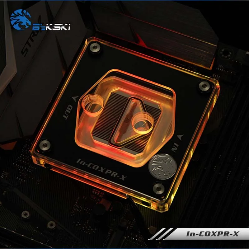 Водный блок Bykski для процессора Intel 115X 20XX RBW(5 В)/RGB(12 В) водный охладитель с