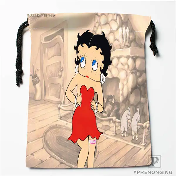 Изготовленные на заказ сумки Betty Boop на шнурке для путешествий, мини-сумка для плавания, пеших прогулок, игрушечная сумка, размер 18x22 см#0412-04-225 - Цвет: Drawstring Bags