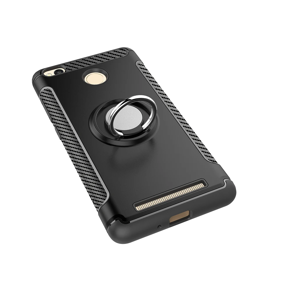 For Xiaomi Redmi 3S /Redmi 4X/Redmi 4A Case Shockproof Hybrid Armor Finger Ring Cover Stand Silicone Protection Mobile Phone Bag |