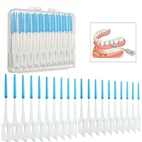 ywf 40pcspack soft clean between interdental floss brushes oral care tool tooth hygiene elastic massage gums toothpick