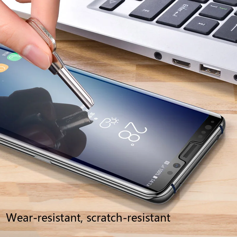 Прозрачное изогнутое жидкое ультрафиолет закаленное стекло для Samsung Galaxy S10 S8 S9 Plus S10E Note 8 9 S6 S7 edge Plus защита экрана
