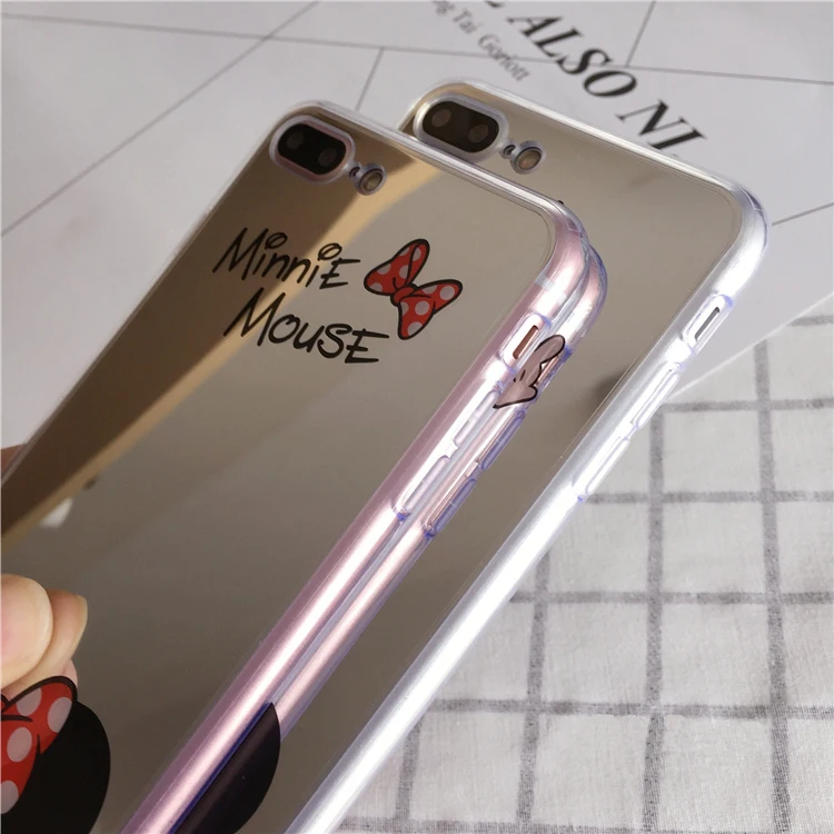 Для samsung S8 случае S9 зеркало с Микки Маусом Минни Hello kitty покрытие мягкий чехол для