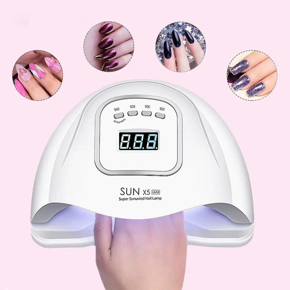 Светодиодная УФ лампа для ногтей 80 Вт Сушилка всех гелей лак Солнечный свет