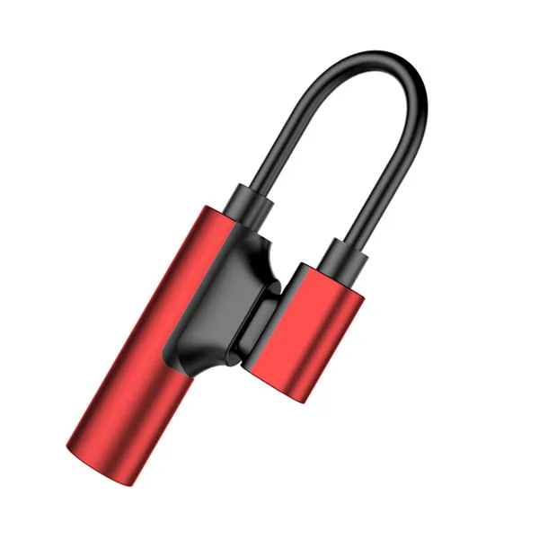 Red ACCEZZ 2 в 1 Тип C зарядка Прослушивание аудио адаптер для Xiaomi LG huawei mate 10 Pro 3,5 разъем Aux разъем для наушников сплиттер - Цвет: Red
