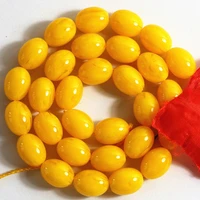 golden yellow synthetic beeswax resin 6x9 8x11 10x13 12x16 13x18mm rice barrel loose beads spacers accessories 15inch b48
