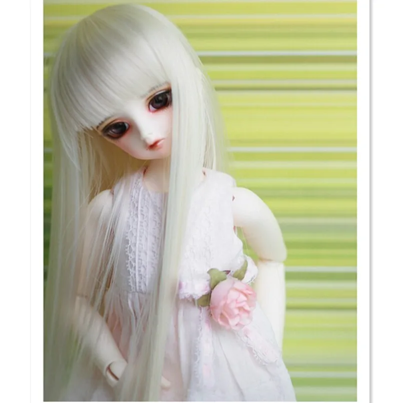 (17 5-19 см) 1/4 BJD аксессуары для кукол высокотемпературные Длинные прямые парики |