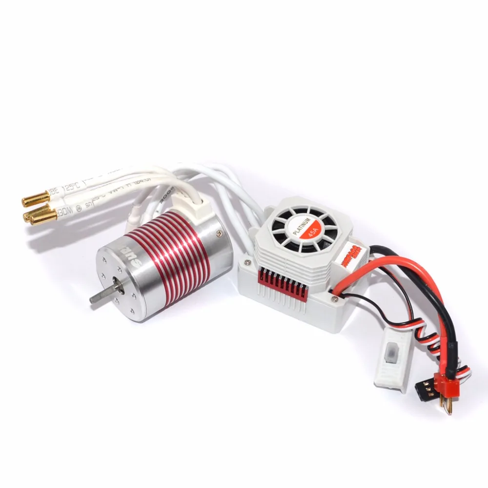 Превзойти хобби Platinum 3650 2300KV/3100KV/3500KV безщеточный с 45A ESC Водонепроницаемый для 1/10 RC