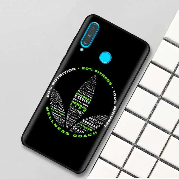 Черный силиконовый чехол для huawei P30 P20 P10 mate 20 10 Nova 5 5i Lite Pro P Smart+ Z Plus, мягкий чехол для телефона Herbalife