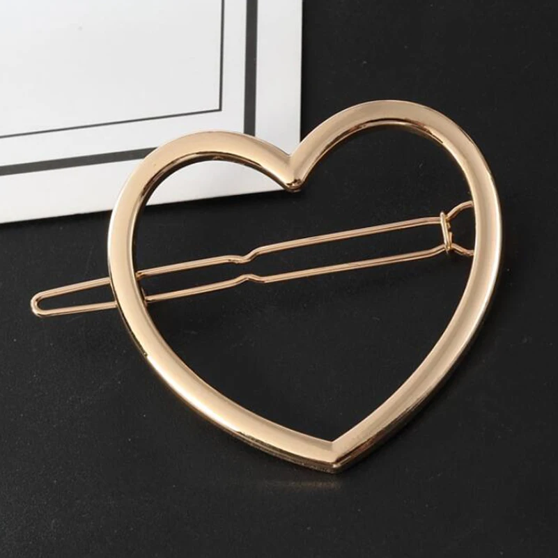 Shuangshuo Fashion Women Girls Hairpins Heart Hair Clip Metal Delicate Pin Decorations Jewelry Accessories |