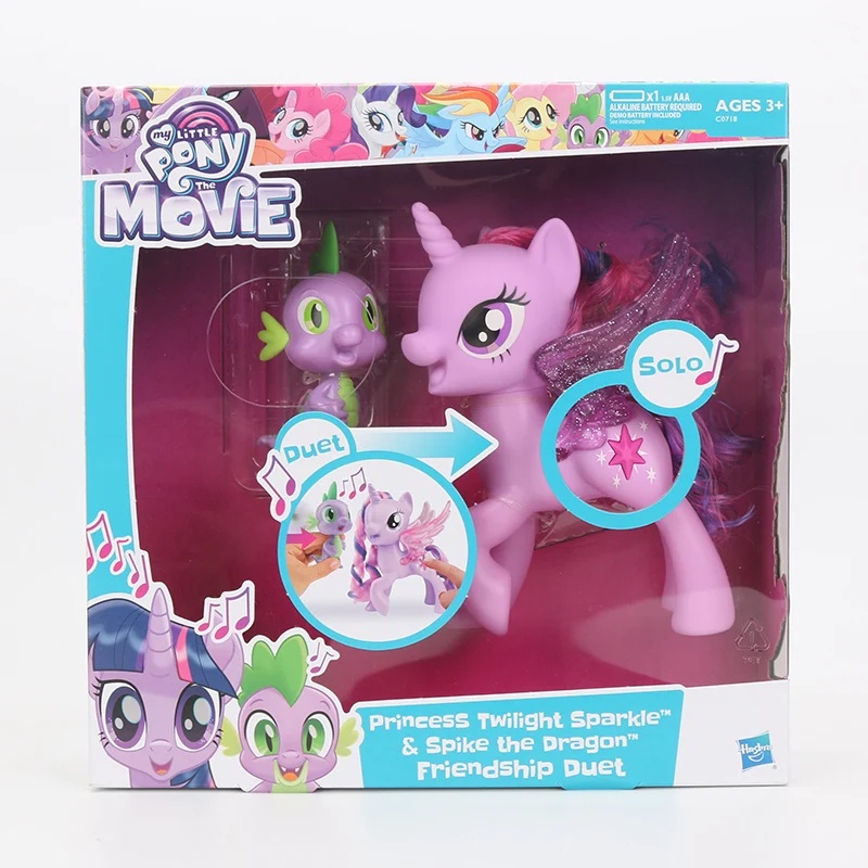 Электронные игрушки My Little Pony Princess Twilight Sparkle & Spike the Dragon Friendship Duet из ПВХ|toys princess|action