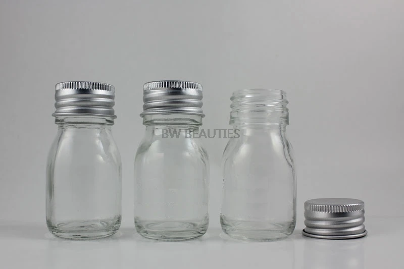 

300pcs/lot 30g 1OZ Glass Clear Facial Cream Jar Empty Cosmetic Sample 30ml Container Emulsion Refillable Pot