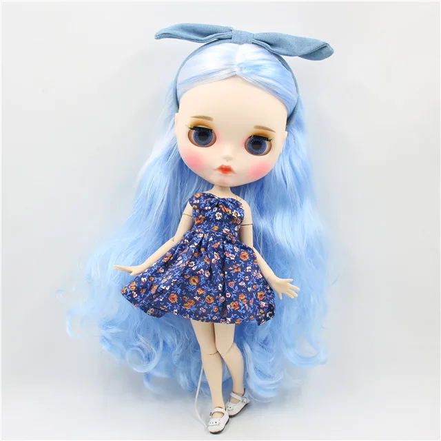 new matte face Ледяная фабрика blyth кукла 1/6 игрушка комбинация тела с платьем Обувь Специальное предложение в продаже 30 см кукла - Цвет: new matte face