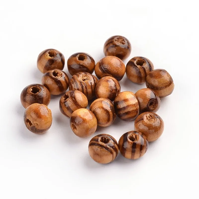 

6mm BurlyWood Round Wood Beads for Jewelry Making DIY Bracelet Necklace Lead Free 6x5mm, Hole: 2mm about 8000pcs/500g