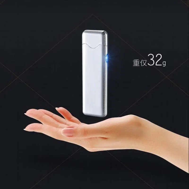 Ультратонкая Зажигалка табачная Зажигалка Электронная usb зажигалка аксессуары для дыма отправить другу