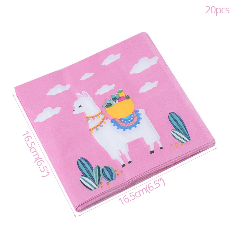 20 шт. бумажные салфетки из ламы и альпаки с животными украшения на день рождения