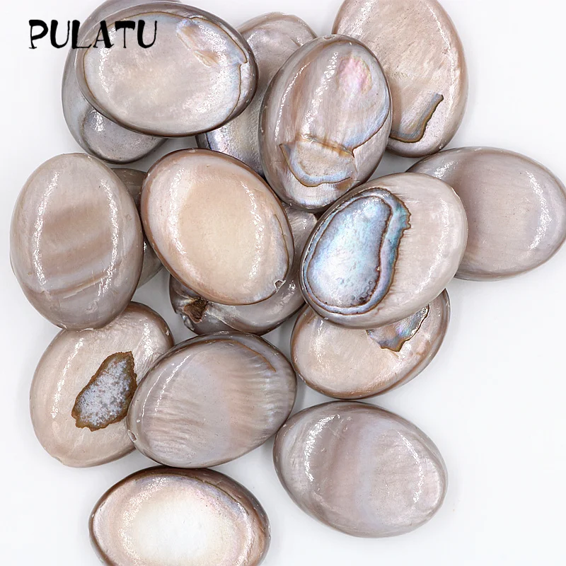 PULATU 10 шт./лот камень овальной формы цветные бусины из натуральных раковин серьги