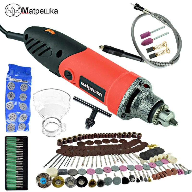 Электрическая дрель мини гравер с 6 переменными скоростями Dremel