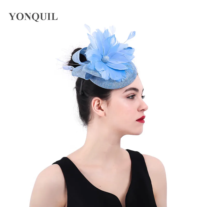 Новинка модные свадебные аксессуары для волос с перьями и цветами бантом женские