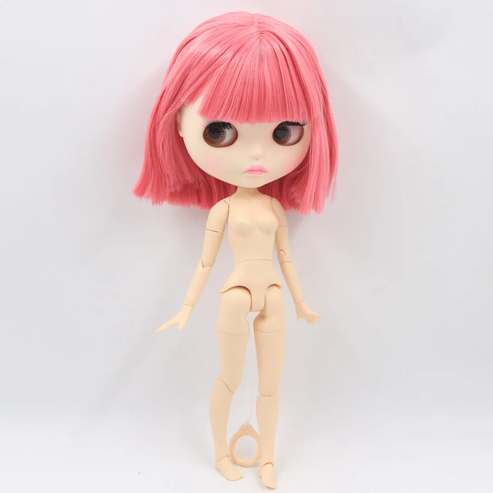 like the picture ICY Nude Blyth кукла для серии No. BL2476 шарнир тело розовые волосы резные губы матовое лицо - Цвет: like the picture