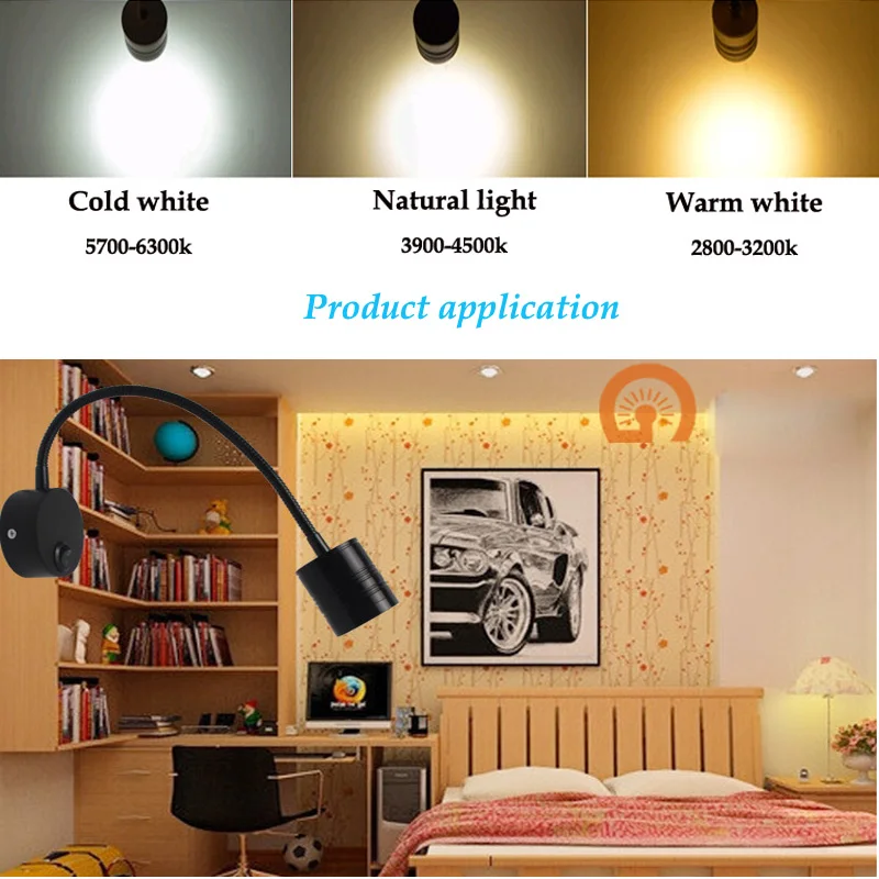 Светодиодная настенная лампа с гибкими шлангами 3 Вт 5 Вт|wall lamp|wall lamp flexiblewall light modern
