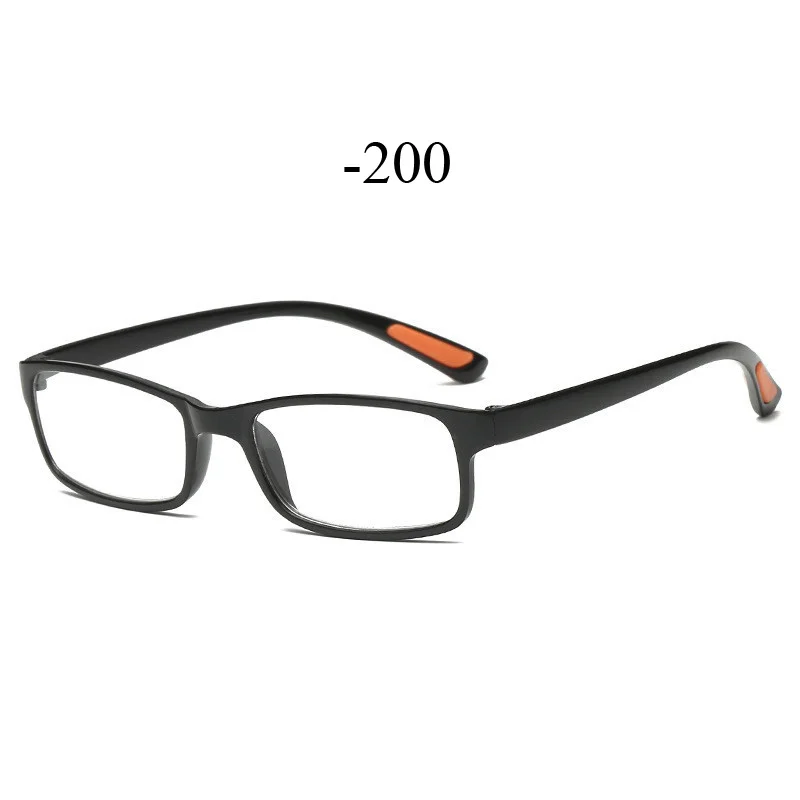 Iboode TR90, очки для близорукости, ультра-светильник, гибкие очки для близорукости, женские, мужские, короткий объектив прицела, очки, полная оправа, очки Oculos - Цвет оправы: -200