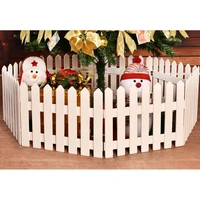 high quality 30160cm white wood fences for christmas tree large outdoor wooden christmas decorative fence 1 6 meter lattice