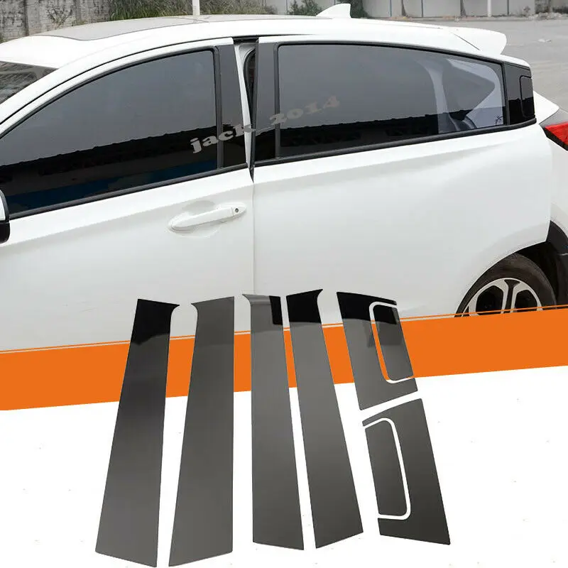 Черные оконные столбы отделка 8 шт./компл. для Honda Vezel HR V HRV 2014 2015 2016 2017|Хромирование|