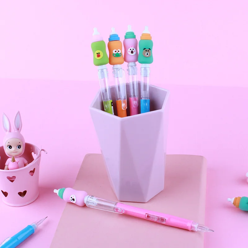 1 шт. Kawaii креативные бутылки мультфильм 0 5 мм автоматического карандаша милые