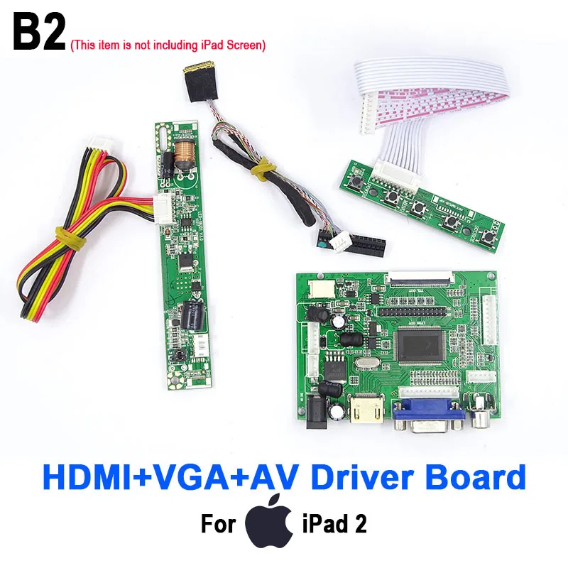 B2 for iPad2 9," 1024*768 ЖК-монитор модуль контроллера драйвер платы для iPad 1/2 экран работает на Raspberry Pi - Цвет: B2 for iPad2