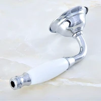 polished chrome brass telephone shape hand spray handheld shower head bathroom accessory standard 12 mhh033
