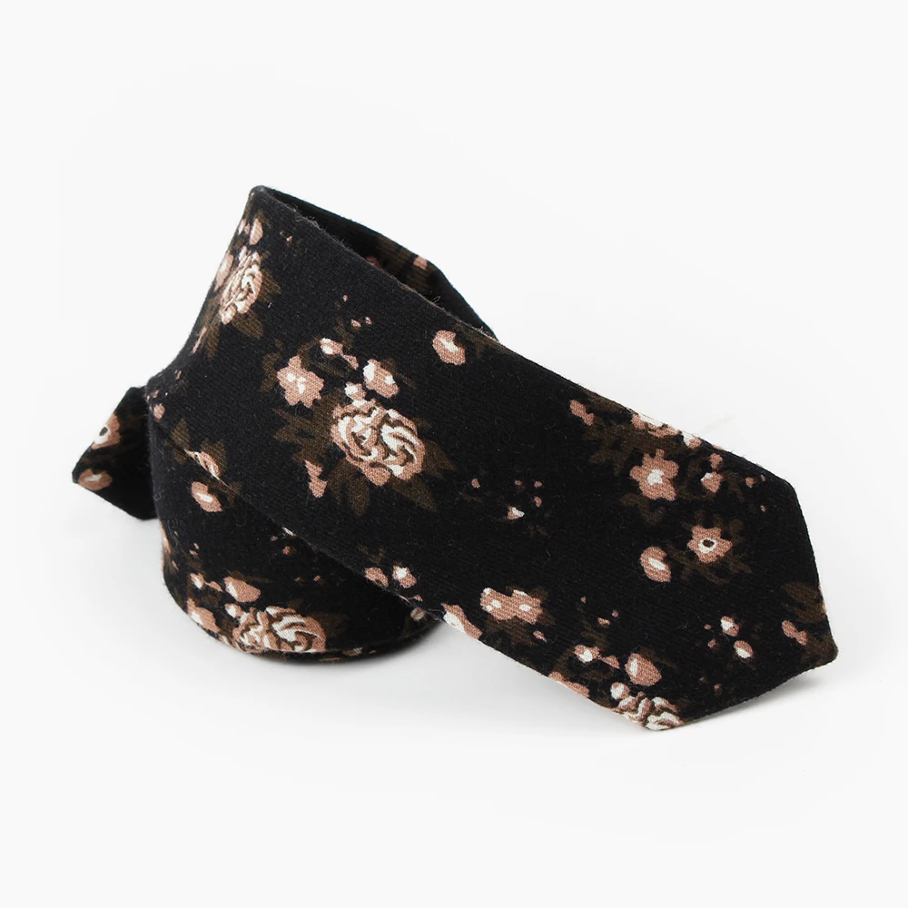 

Mens Flower Neck Tie Soft Cotton Decorative Pattern Paisley Flower Ties