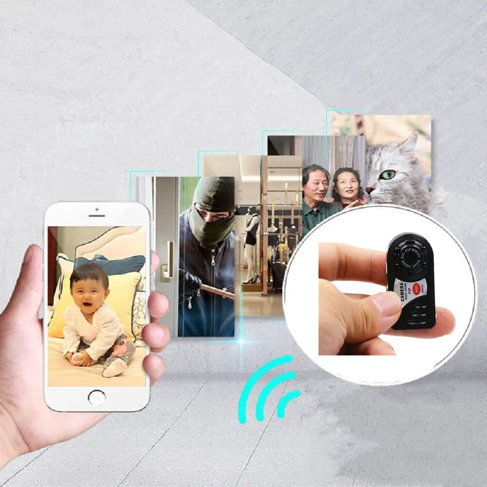 Q7 мини espia Wi Fi Камера DVR Спорт Беспроводной IP видеокамеры Регистраторы
