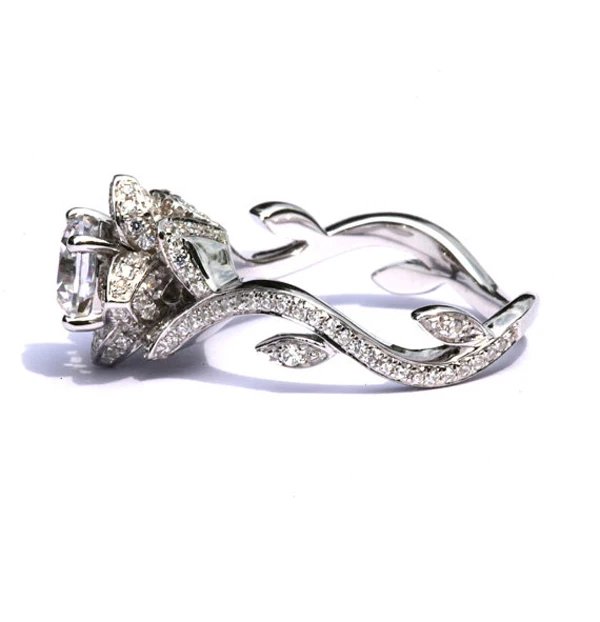 Новинка 2017 классические женские кольца с микро цветком и кубическим цирконием