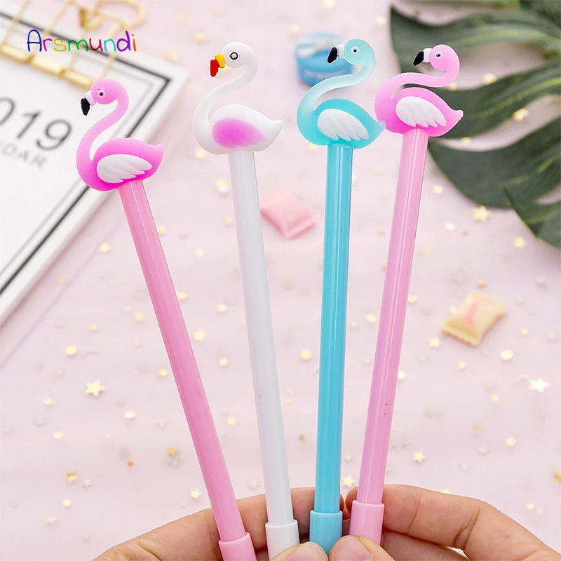 0 38 мм креативные гелевые ручки Фламинго Единорог ручка для подписи Escolar Papelaria