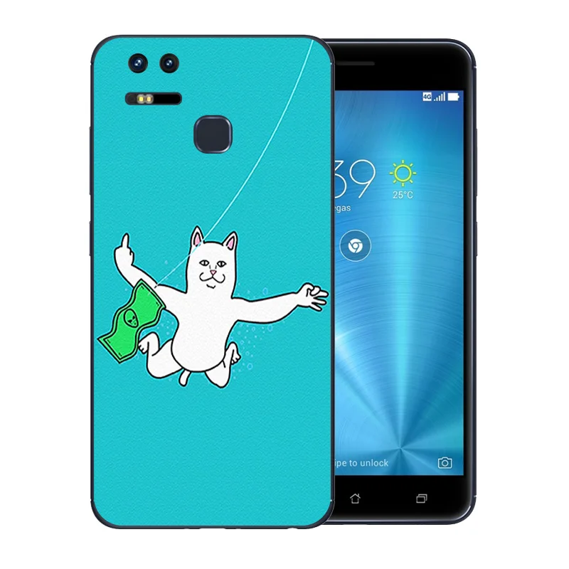 Luxury 5.5 inch For Asus Zenfone 3 Zoom ZE553KL Phone Cases Soft TPU Silicone Coque Pinky Pattern Back Cover Ze553KL Clear |
