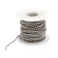 10mroll dia 1 52 2 4mm connectors beaded ball chain bulk stainless steel jewelry chains for necklaces jewelry making supplies