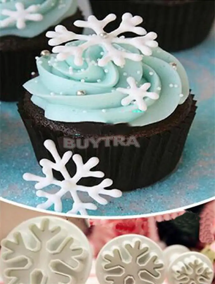 3 шт./компл. Снежинка плунжерная форма для украшения торта инструменты режущие