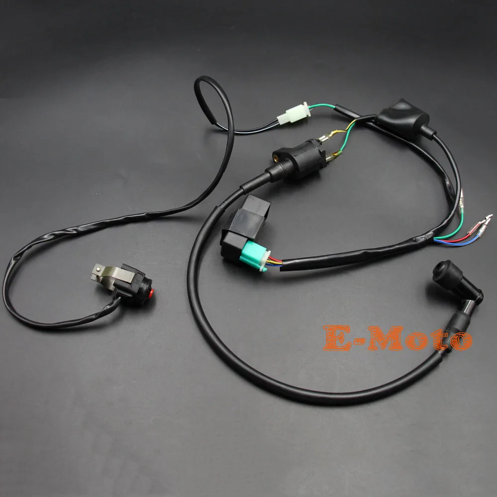 Полный откидной старт двигателя Жгут проводов ткацкий 50 125 140 150cc PITPRO внедорожный