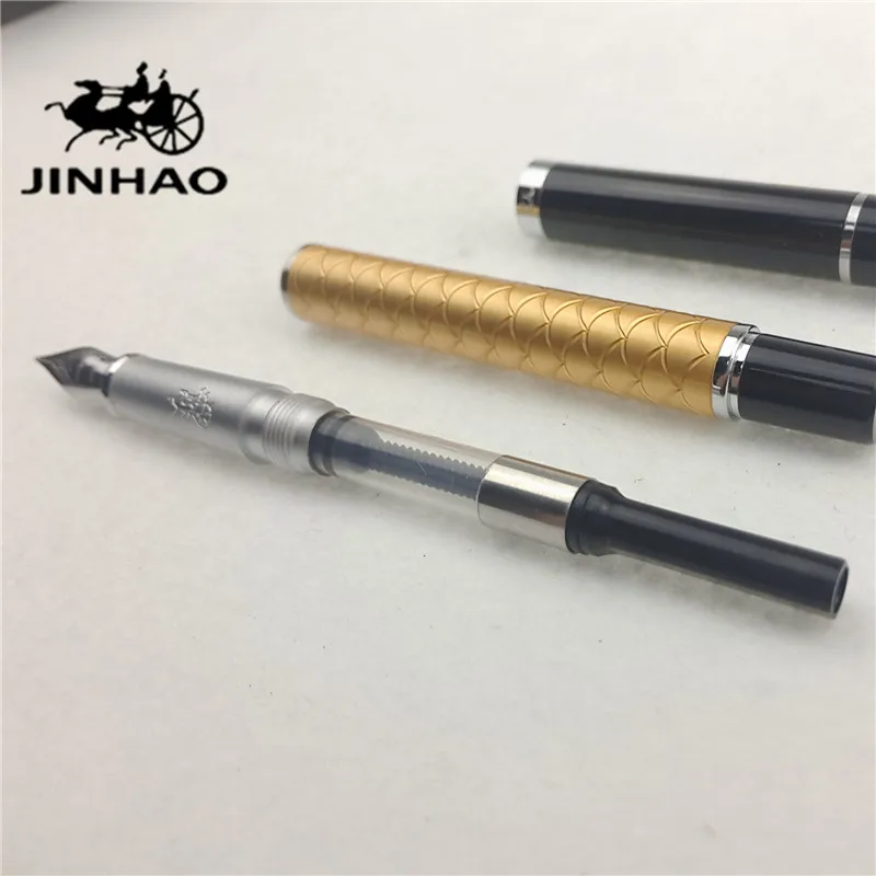 1 шт./лот Jinhao Y3 авторучка Золотое перо серебряный зажим китайский дракон Весы
