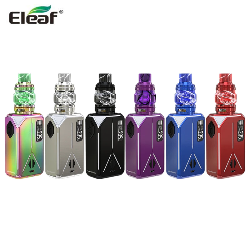 Оригинальный Eleaf Lexicon с 6 5 мл ELLO Duro Pmma Tank Kit 235 Вт Box MOD вейп комплект электронной
