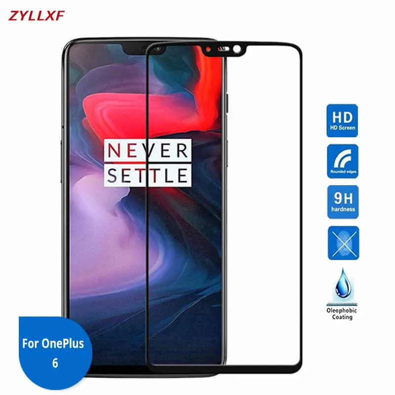 Для OnePlus 6 полное покрытие закаленное стекло Премиум Защитная пленка для экрана 9H