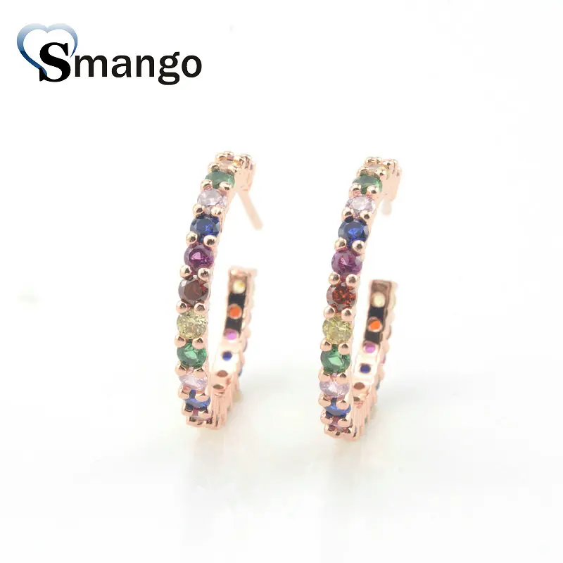 5 пар радужные Сережки для женщин модный дизайн. 4 цвета можно смешивать. Возможна