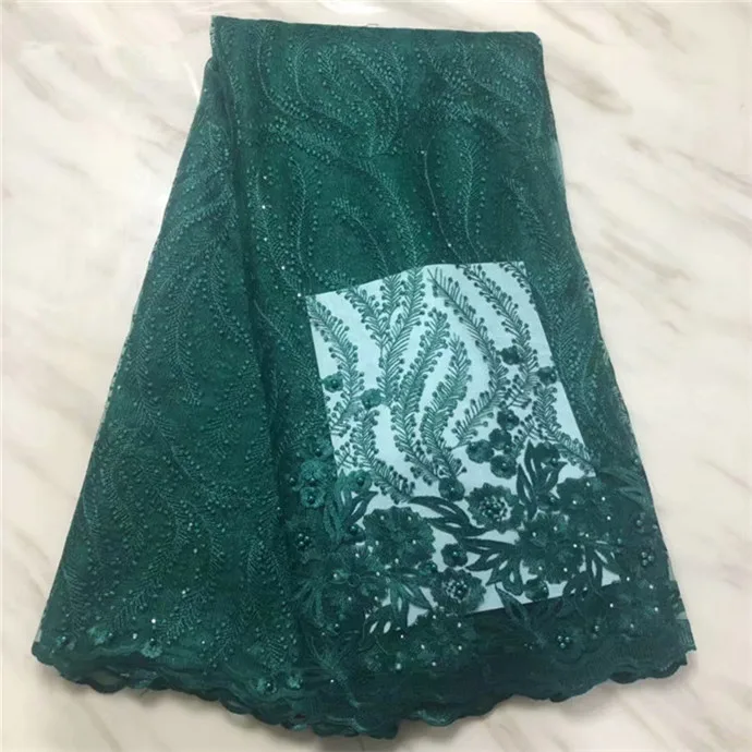 2019 Latest beads stones White Laces Fabrics High Quality Tulle African Fabric For Wedding Dress French Lace | Дом и сад