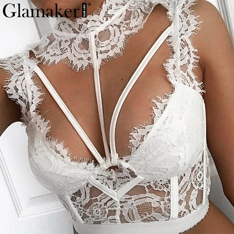Женский укороченный топ на шнуровке Glamaker летние вечерние топы с открытой спиной