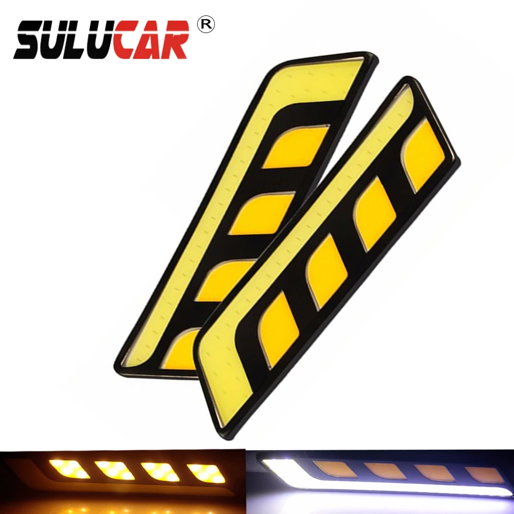 SULUCAR 2X светодио дный LED DRL дневные ходовые огни автомобиля изменение водостойкие